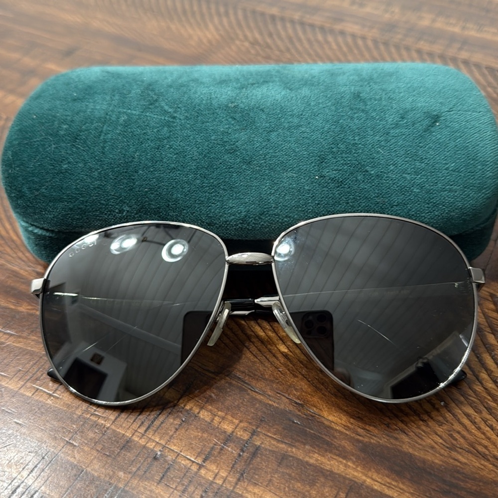 GUCCI GG138S Unisex Aviator Web Sunglasses - Picture 2 of 12